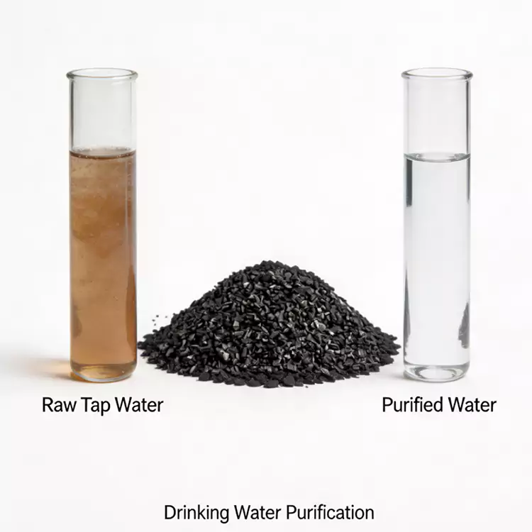 Drinkwaterzuivering Kokosnoot Koolstof