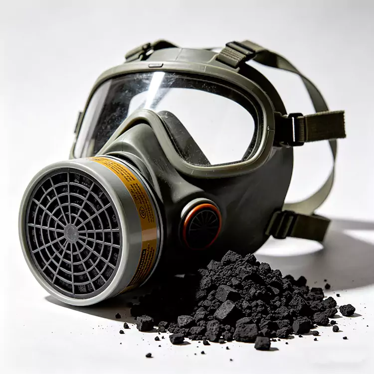 Ademhalingsapparaat en gasmasker koolstof